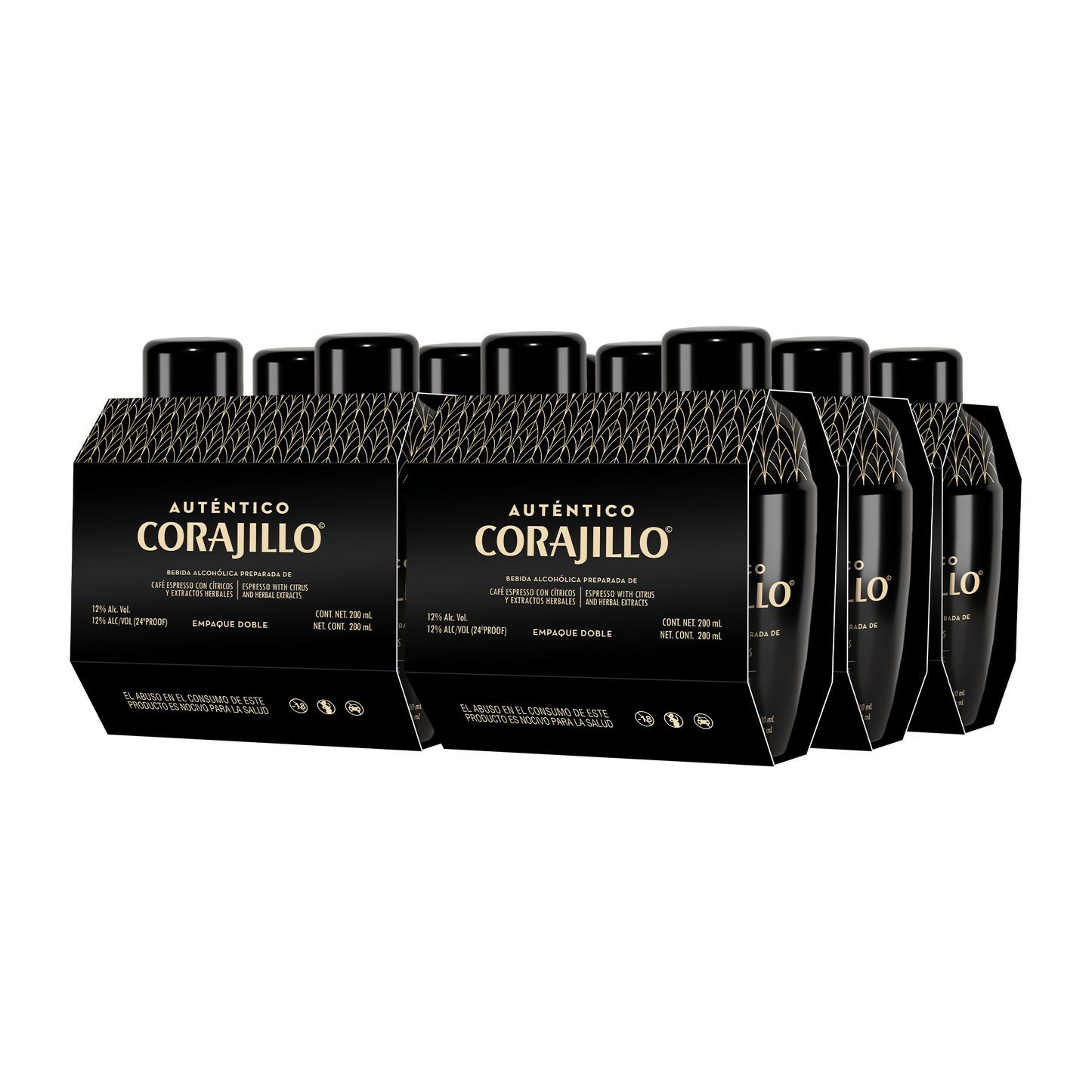 Auténtico Corajillo – 12 Pack – 12 Corajillos con Shakers Reutilizables