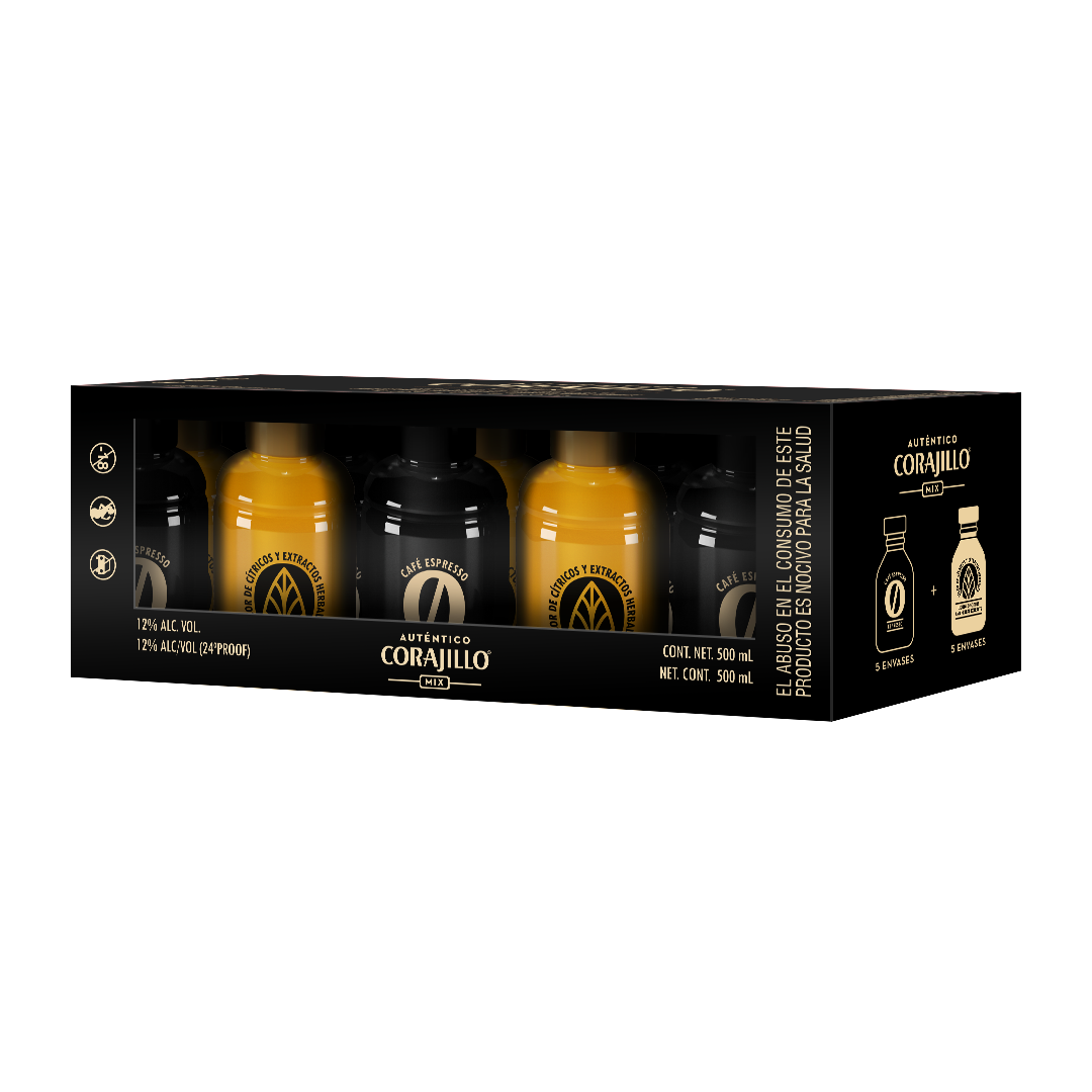 Auténtico Corajillo – 5 Mix – Repuestos de Licor y Café 50ml