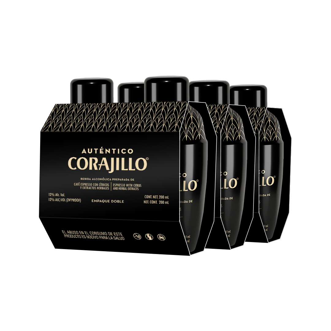 Auténtico Corajillo – Six Pack – 6 Corajillos con Shakers Reutilizables