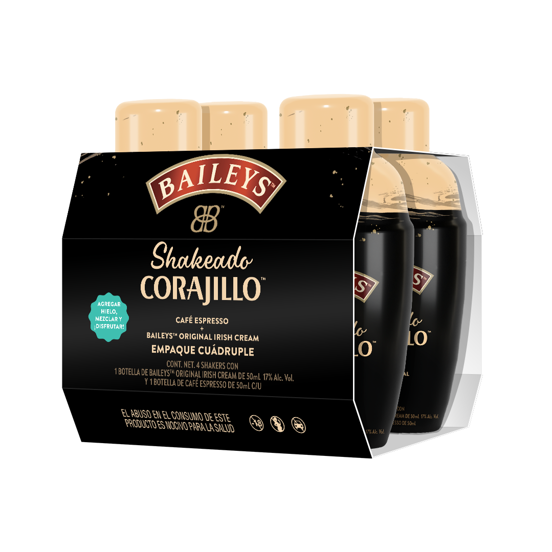 Baileys Shakeado Corajillo – 4 Pack – 4 Shakers con Espresso y Crema Irlandesa