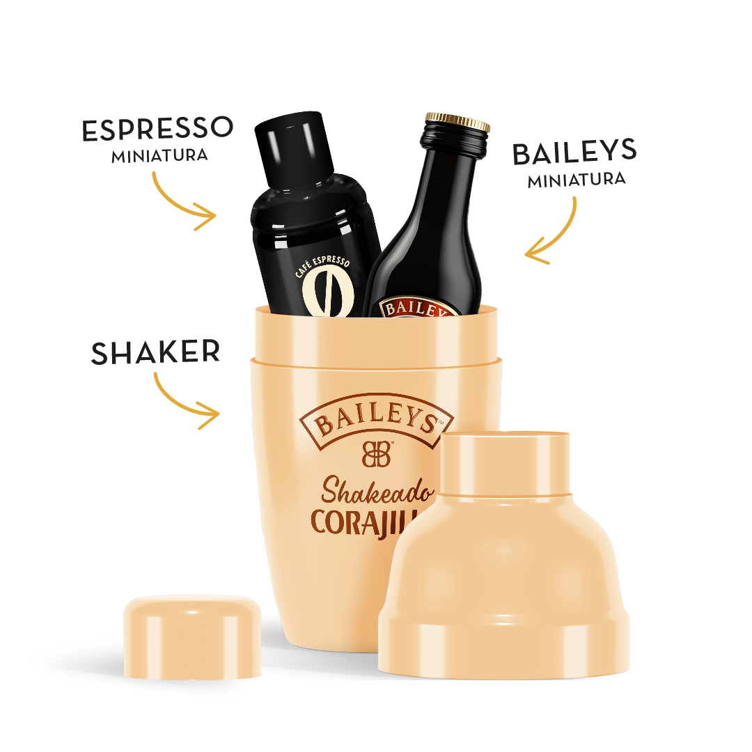 Baileys Shakeado Corajillo – 4 Pack – 4 Shakers con Espresso y Crema Irlandesa