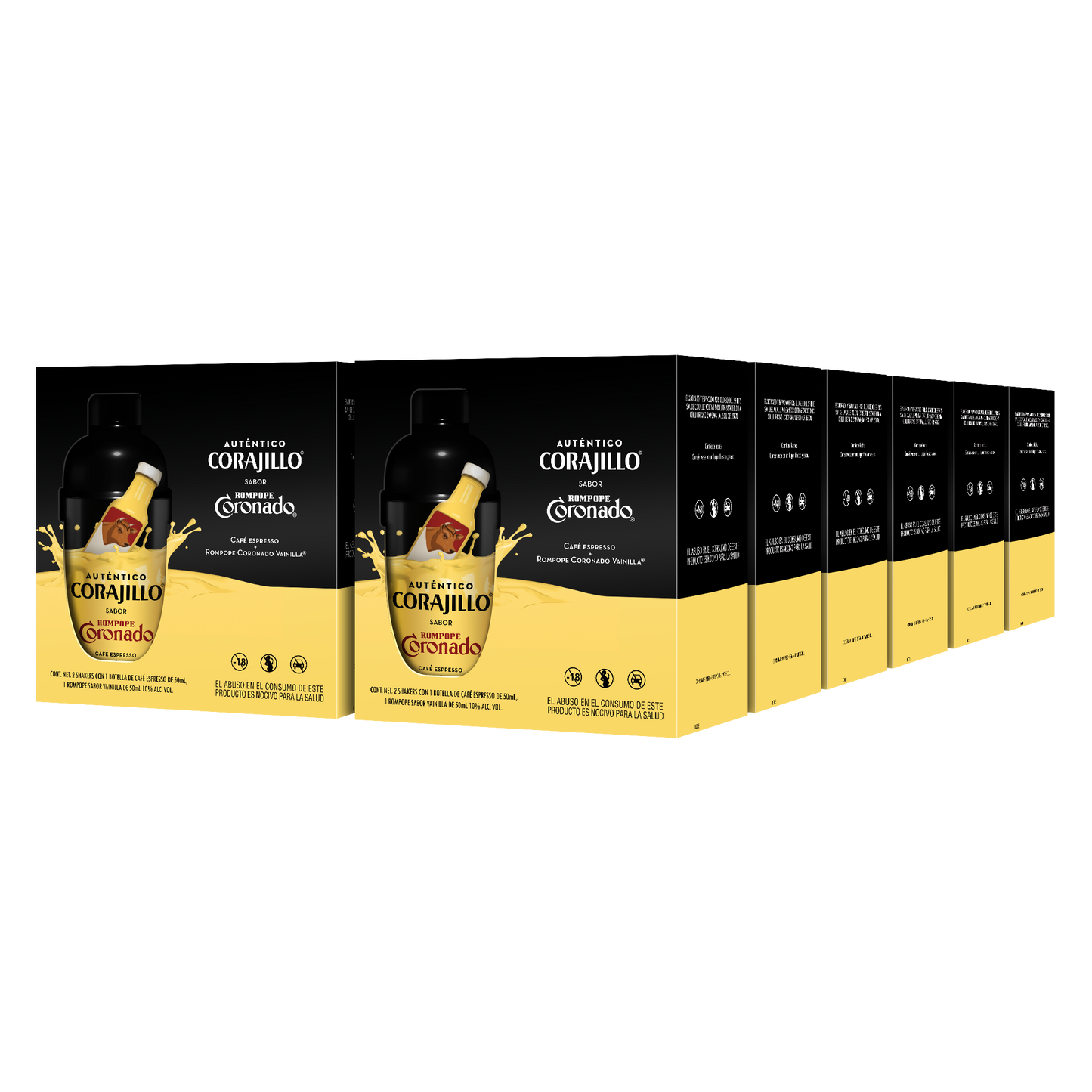 Corajillo x Rompope Coronado – 24 Pack – 24 Shakers con Espresso y Rompope de Vainilla