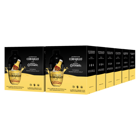 Corajillo x Rompope Coronado – 24 Pack – 24 Shakers con Espresso y Rompope de Vainilla