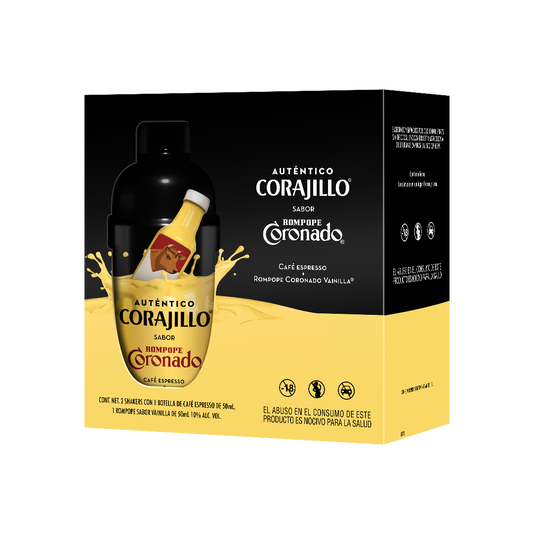 Corajillo x Rompope Coronado – Duo Pack – 2 Shakers con Espresso y Rompope de Vainilla